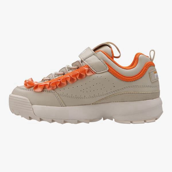 Tênis Fila Menina Bege/Laranja - Fila Disruptor 2 Kd Frill Loja Online Portugal,DNEH-71825